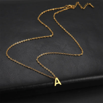 A–Z Stainless Steel Initial Necklace