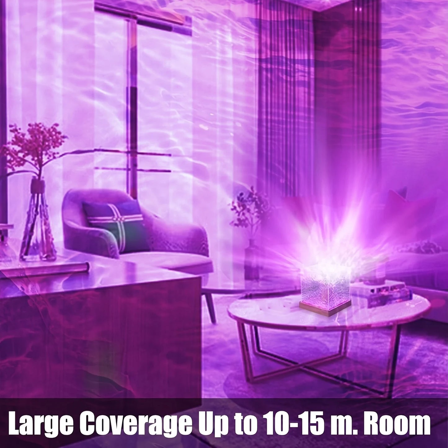 Rechargeable Ocean Wave Shower Light – 16 Color Bathroom Spa Lamp