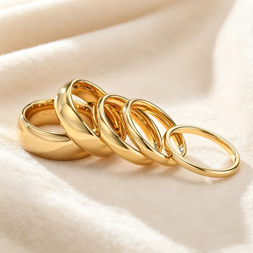 Minimalist Gold-Tone Band Ring