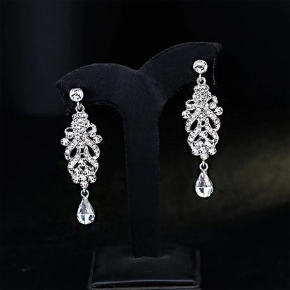Vintage Crystal Drop Earrings for Women