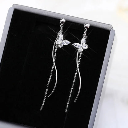 Vintage Crystal Drop Earrings for Women