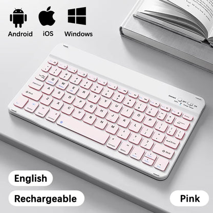 Slim Bluetooth Keyboard for iPad & Tablet