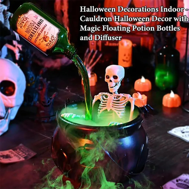 Halloween Witch Cauldron Fog Mist Decor