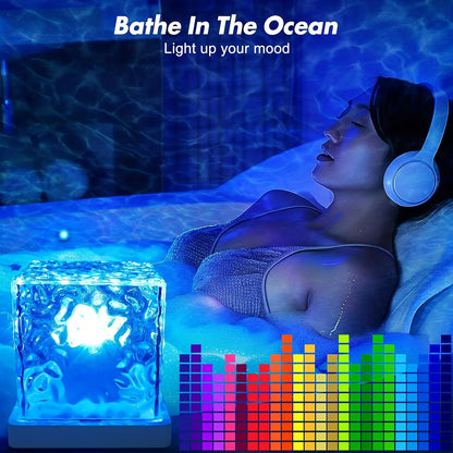 Rechargeable Ocean Wave Shower Light – 16 Color Bathroom Spa Lamp