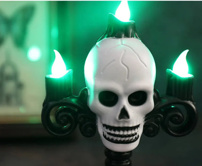 Skull Candelabra LED Halloween Light