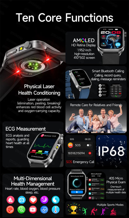 Health Monitoring Smartwatch – Bluetooth Calling Fitness Watch with Free Shipping