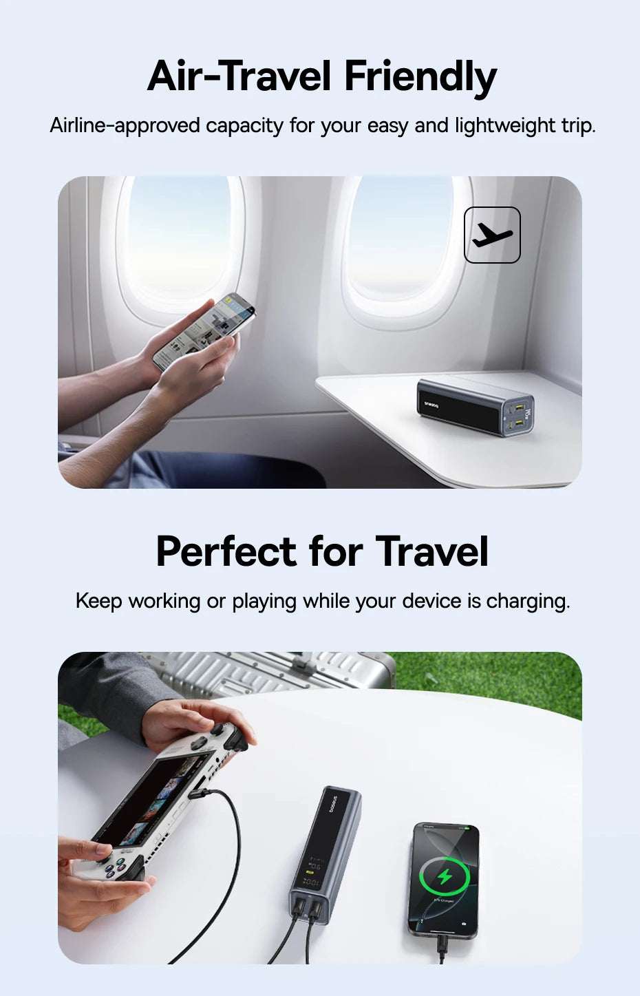 Baseus 145W Portable Power Bank – 20800mAh Fast Charger with Free Shipping