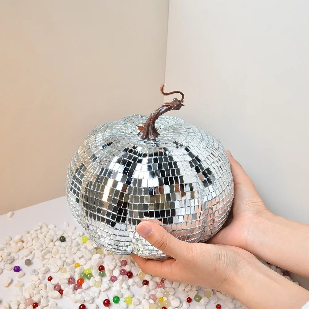 Mirrored Disco Pumpkin Ornament