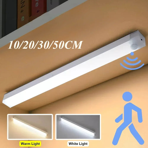 Motion Sensor LED Under Cabinet Light – Rechargeable Wireless Night Light for Kitchen, Closet & Bedroom