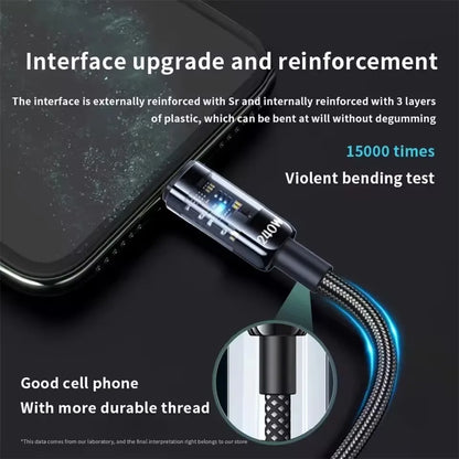 240W USB-C Fast Charging Cable – Nylon Type-C Cable with LED Display & Free Shipping