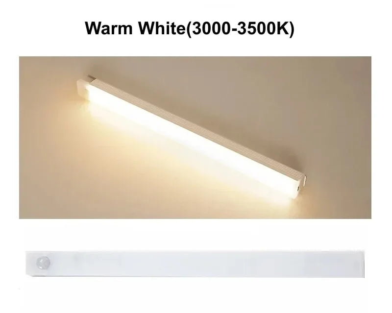 Motion Sensor LED Under Cabinet Light – Rechargeable Wireless Night Light for Kitchen, Closet & Bedroom