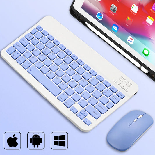 Bluetooth Keyboard & Mouse Set for iPad, Tablet & Laptop