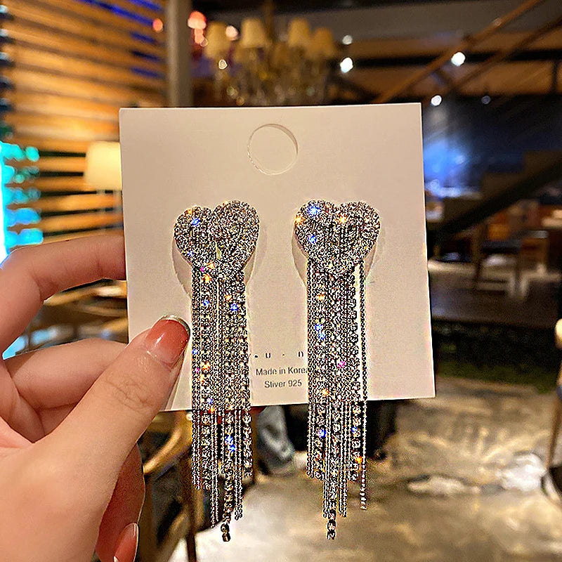 Vintage Crystal Drop Earrings for Women