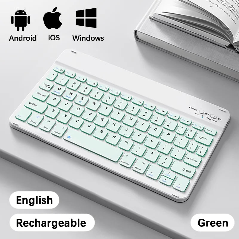 Slim Bluetooth Keyboard for iPad & Tablet