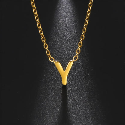 A–Z Stainless Steel Initial Necklace