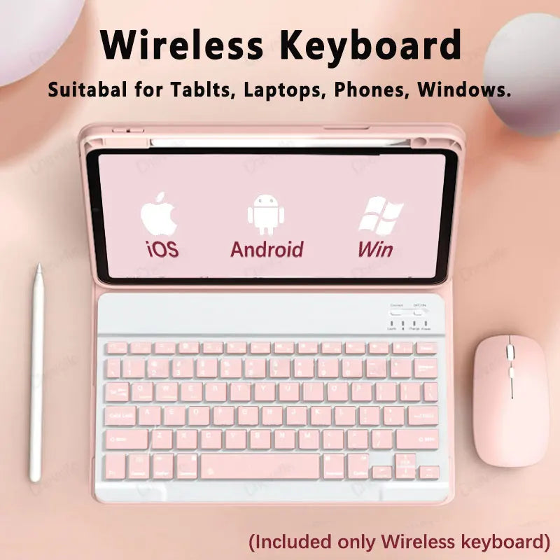 Slim Bluetooth Keyboard for iPad & Tablet