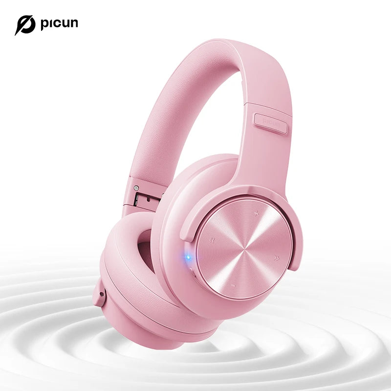 Picun B8 Bluetooth Headphones – 120H Playtime Wireless Over-Ear Headset with Low Latency & Hands-Free Calls