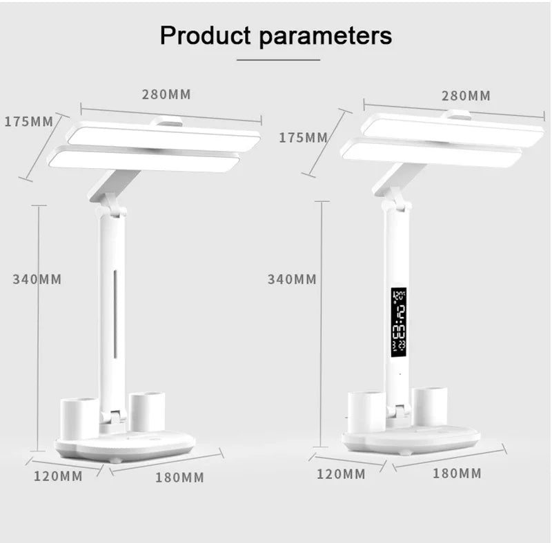 3-in-1 LED Desk Lamp with Fan and Phone Holder