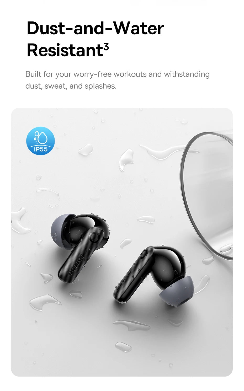Baseus EP10 Pro ANC Wireless Earbuds – Bluetooth 6.0 Hi-Res Earphones with 50dB Noise Cancelling & 55H Playtime