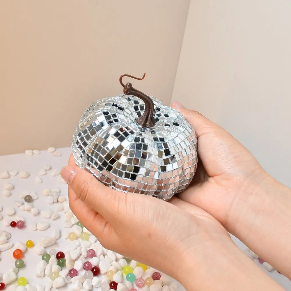 Mirrored Disco Pumpkin Ornament