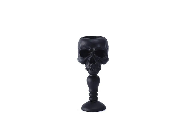 Gothic Skull Resin Candle Holder