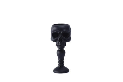 Gothic Skull Resin Candle Holder