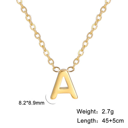 A–Z Stainless Steel Initial Necklace