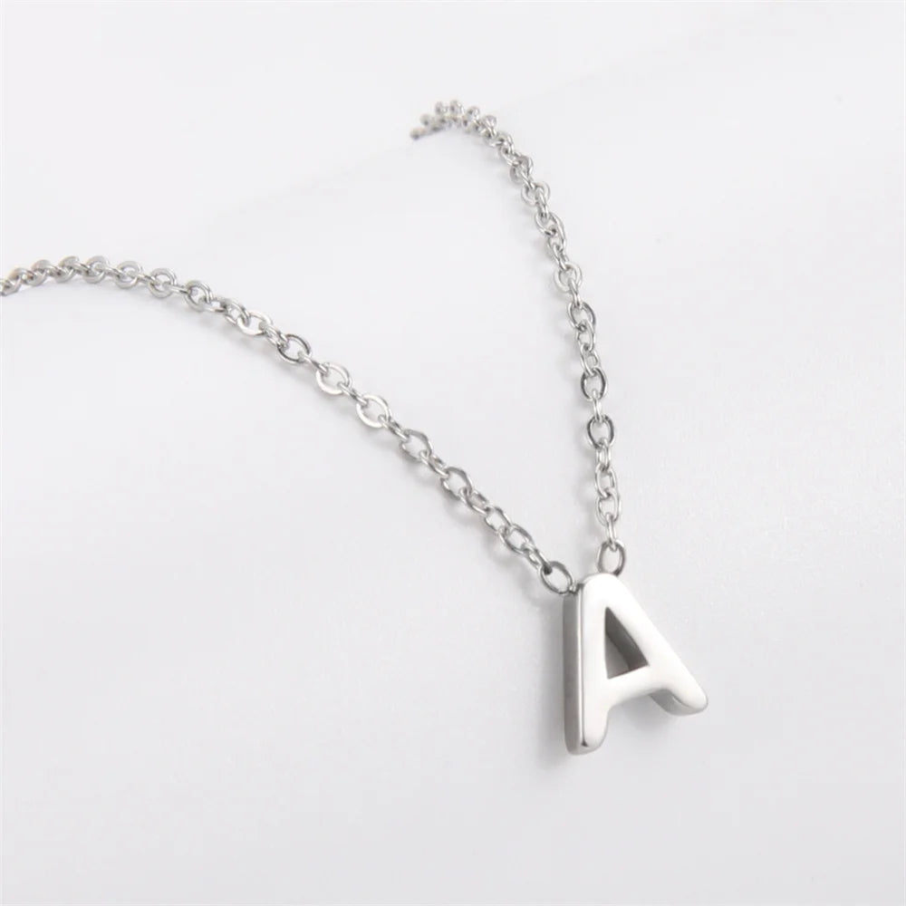 A–Z Stainless Steel Initial Necklace