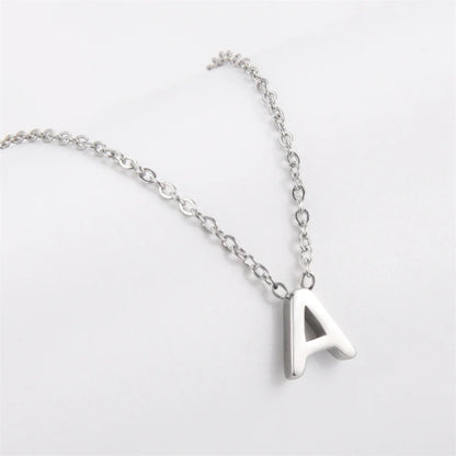 A–Z Stainless Steel Initial Necklace