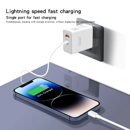 120W USB-C Fast Charger with PD Cable – Quick Charge Wall Adapter for iPhone, Samsung, Xiaomi, OnePlus & Huawei