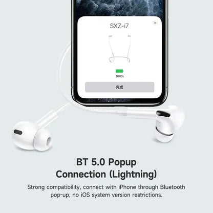 Lightning Wired Earphones with Microphone – In-Ear Stereo Headphones Compatible with iPhone, iPad & iPod