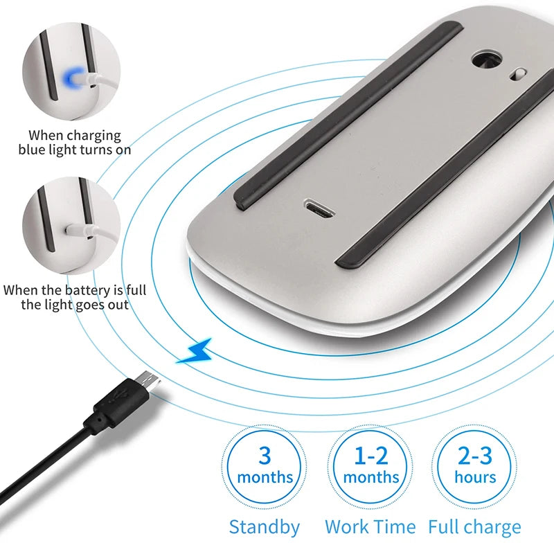 Rechargeable Bluetooth Touch Mouse for Laptop & iPad
