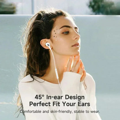 Lightning Wired Earphones with Microphone – In-Ear Stereo Headphones Compatible with iPhone, iPad & iPod