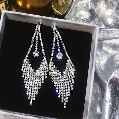 Vintage Crystal Drop Earrings for Women