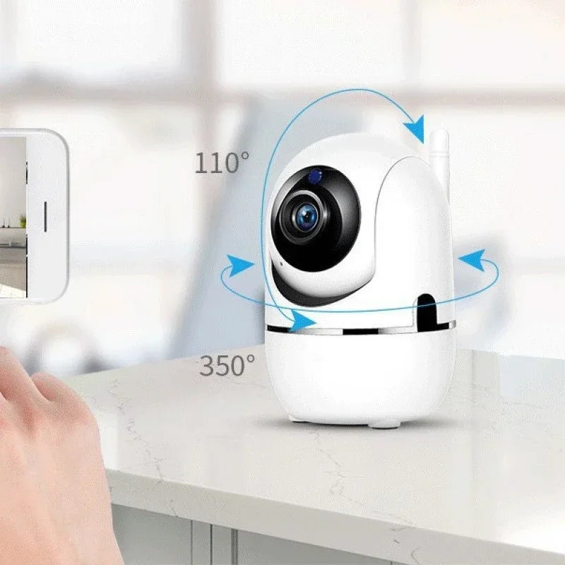 1080P WiFi Smart Security Camera – Mini Indoor IP Camera with Auto Tracking, Night Vision & Free Shipping
