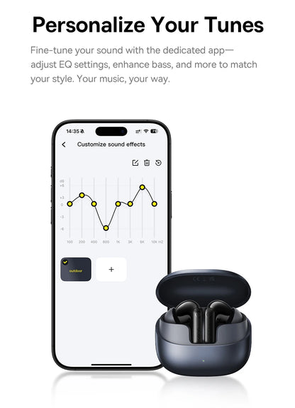 Baseus EP10 Pro ANC Wireless Earbuds – Bluetooth 6.0 Hi-Res Earphones with 50dB Noise Cancelling & 55H Playtime