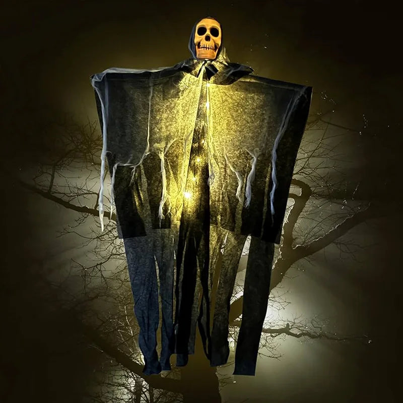 Glowing Hanging Skeleton Ghost Halloween Decoration