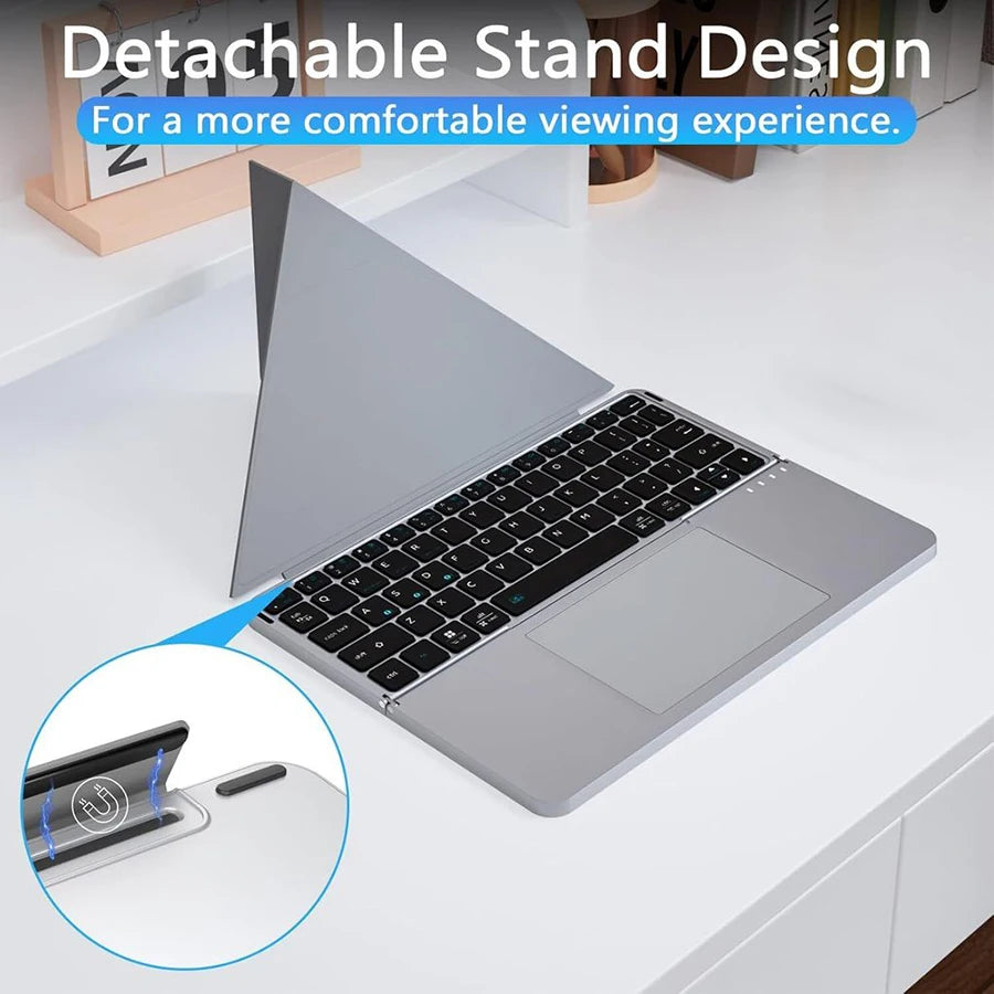 Foldable Bluetooth Keyboard with Touchpad & Case