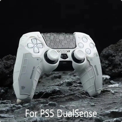 PS5 Controller Silicone Cover – Tactical Style Soft Protector Skin with Thumb Stick Grip Caps & Free Shipping