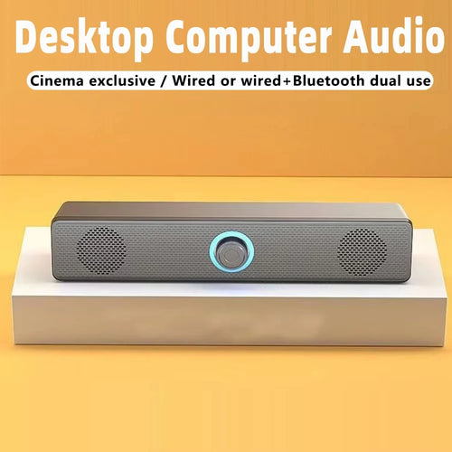 USB Powered PC Soundbar – Wired & Wireless Bluetooth Speaker for Laptop, TV, Gaming & Home Theater with Free Shipping