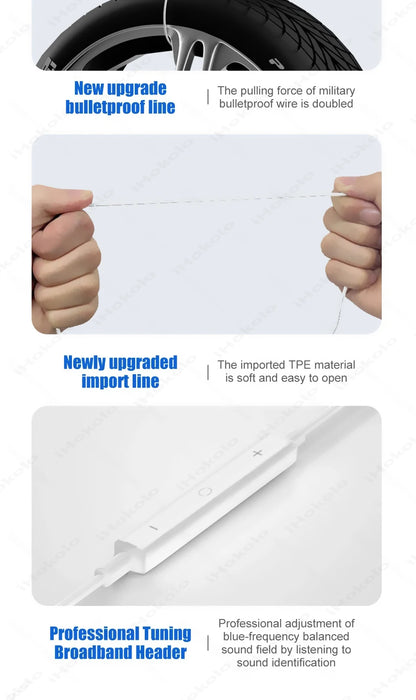 Original Wired Earphones For Apple iPhone 17 Pro Max16 15 14 13 12 11 Mini USB C Headphones Type C With Microphone Stereo Earbud