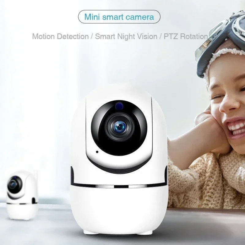 1080P WiFi Smart Security Camera – Mini Indoor IP Camera with Auto Tracking, Night Vision & Free Shipping