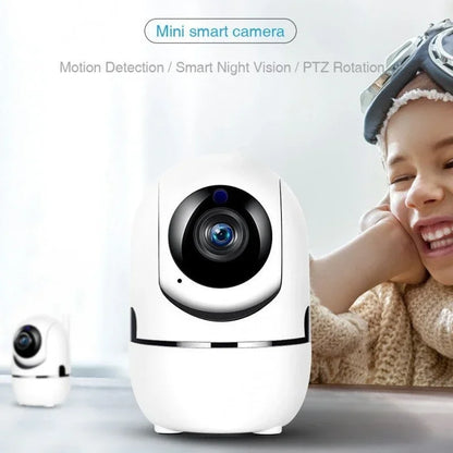 1080P WiFi Smart Security Camera – Mini Indoor IP Camera with Auto Tracking, Night Vision & Free Shipping