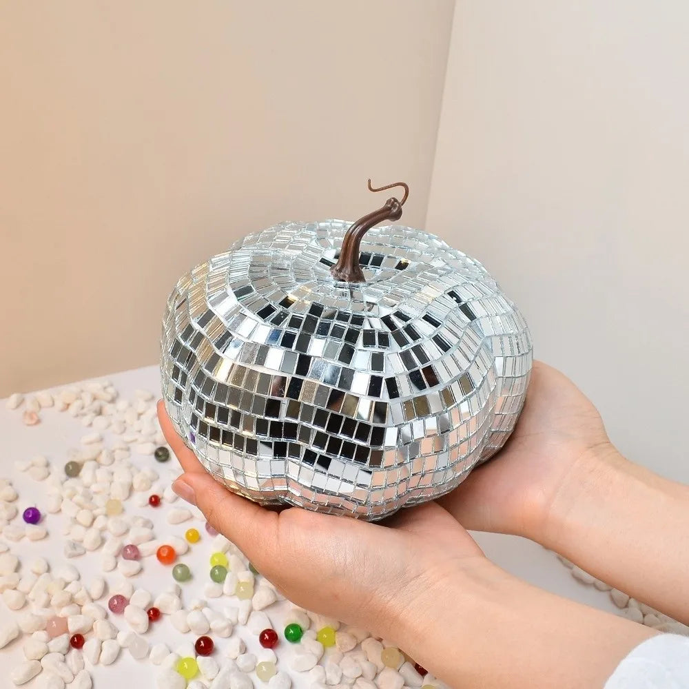 Mirrored Disco Pumpkin Ornament