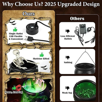 Halloween Witch Cauldron Fog Mist Decor