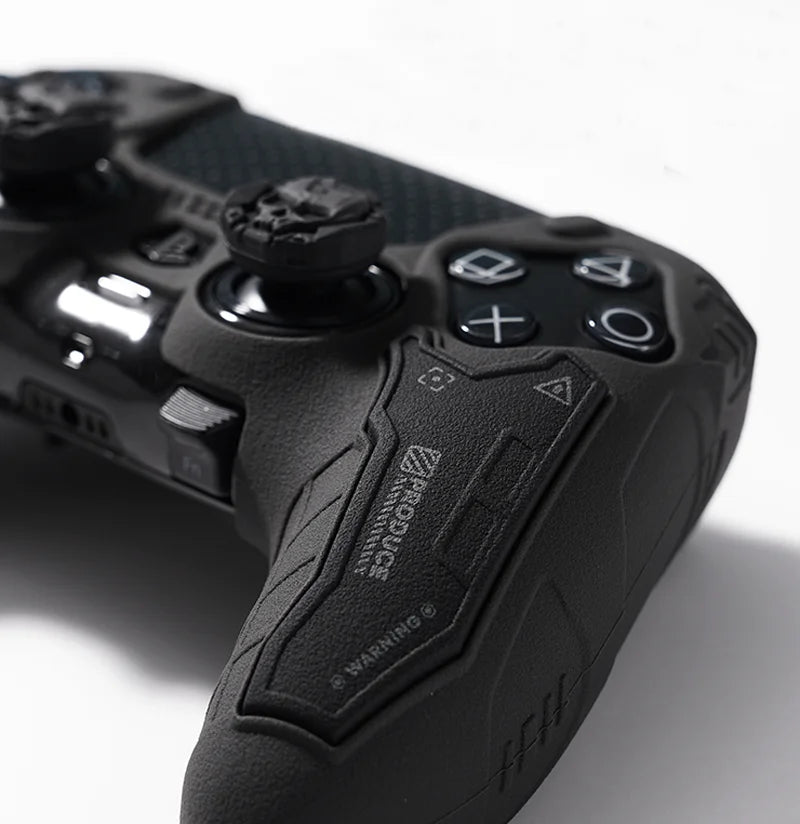 PS5 Controller Silicone Cover – Tactical Style Soft Protector Skin with Thumb Stick Grip Caps & Free Shipping