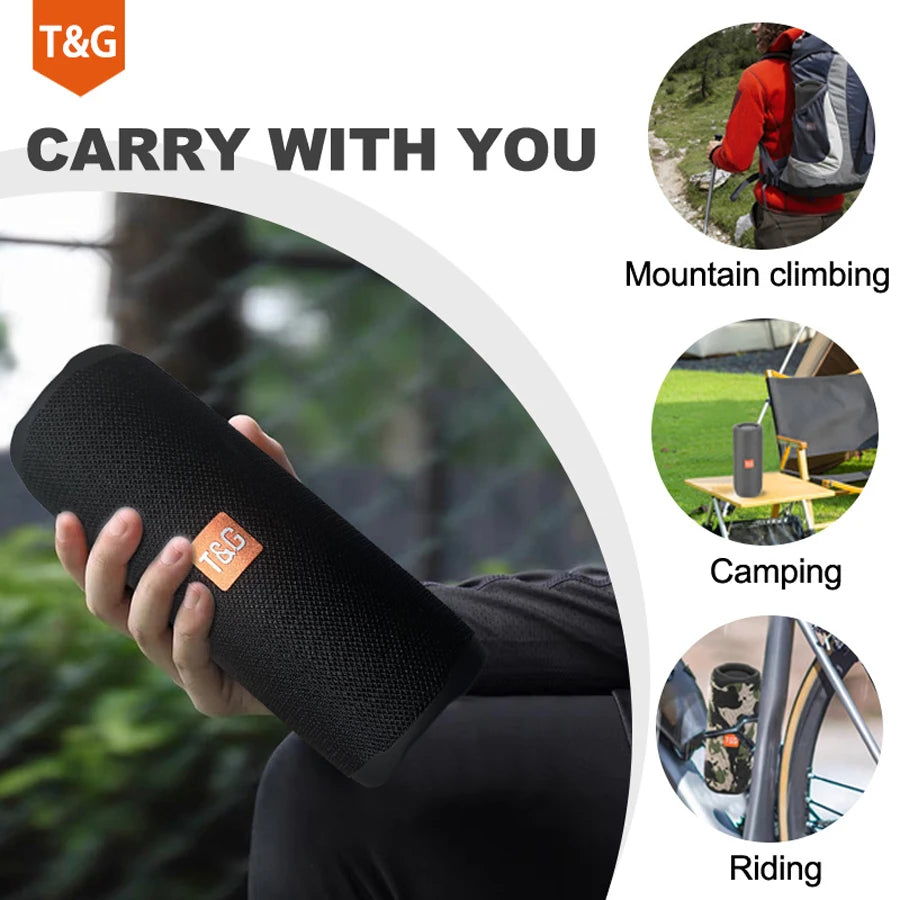 Portable Wireless Bluetooth Speaker – Mini Outdoor Bass Speaker with FM Radio, Hands-Free Call & Free Shipping