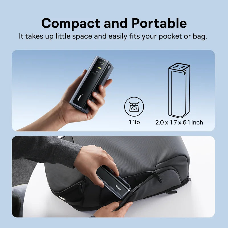 Baseus 145W Portable Power Bank – 20800mAh Fast Charger with Free Shipping