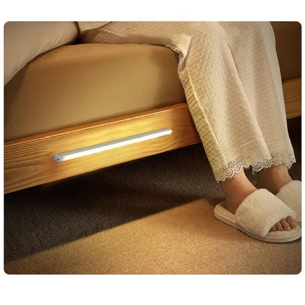 Motion Sensor LED Under Cabinet Light – Rechargeable Wireless Night Light for Kitchen, Closet & Bedroom