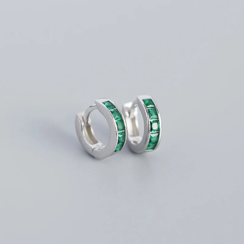 Colorful Zircon Huggie Hoop Earrings